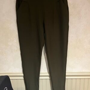 Kay Unger Dark Olive Ankle Pants